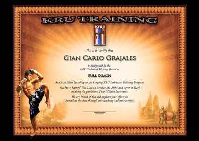 KRU – Muay Thai – Full Coach Certificate