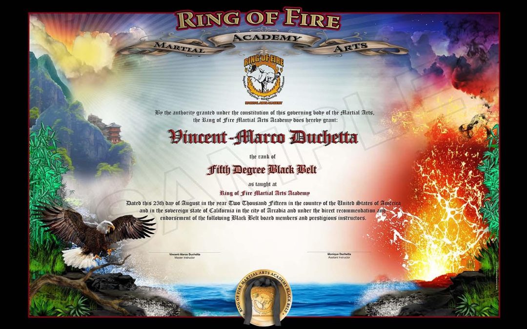 Ring of Fire – Black Belt Certificate