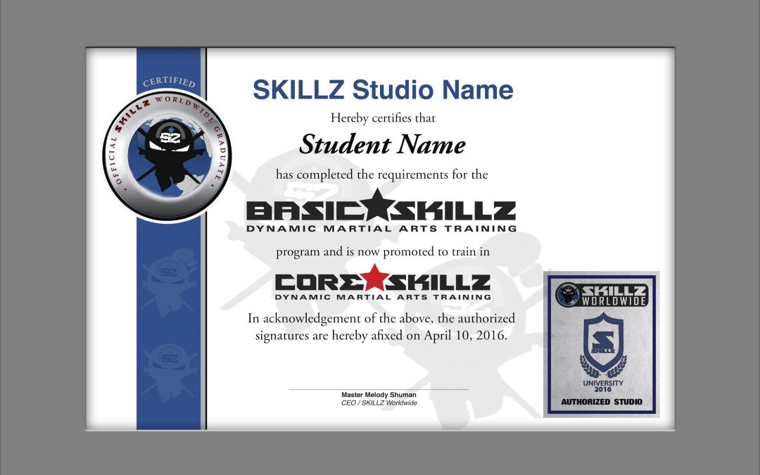 SKILLZ Worldwide Graduation Certificate