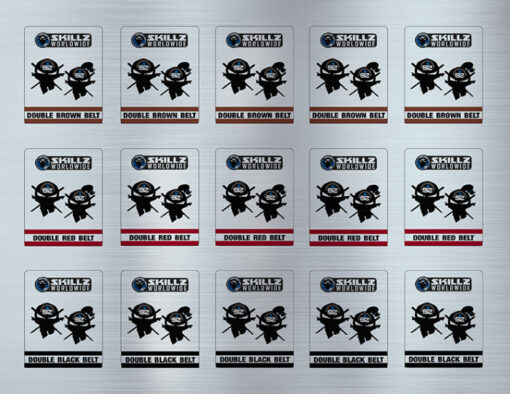 Early SKILLZ brown black red stickers sheet