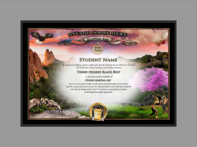 East Meets West Template by Martial Art Certificates