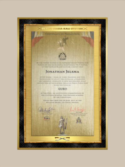 iKali template by Martial Art Certificates