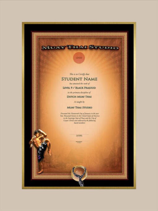 Muay Thai Template by Martial Art Certificates