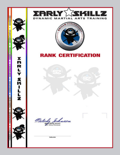 Early Skillz certificate example