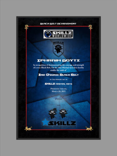 Skillz Vertical template by Martial Art Certificates