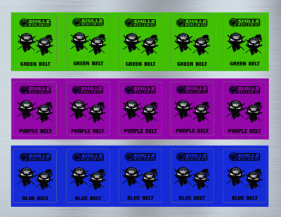 Extreme SKILLZ Green Purple Blue stickers sheet